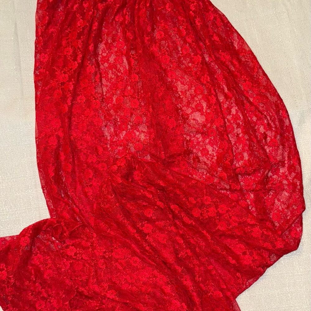 Red lace Maternity dress